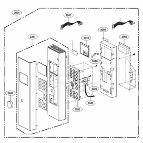 Controller Parts Diagram and Parts List for UPMC3084ST CSBESGN LG Microwave