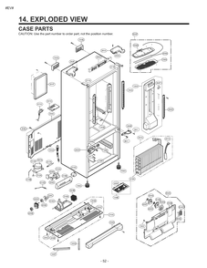 Case Parts Diagram and Parts List for GM-B268NQNP ASWCSE0 LG Refrigerator