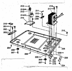Microwave Parts Diagram and Parts List for 7218783580  Kenmore Microwave