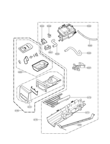 Panel Drawer Parts Diagram and Parts List for DLGX3251R  LG Dryer