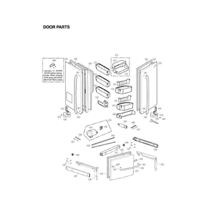 Door Diagram and Parts List for LFX31925ST 03 LG Refrigerator