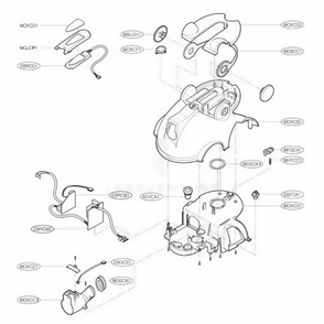 Cover Assembly, Body Diagram and Parts List for S3765 ACHEHOO LG Canister Vacuum