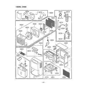 Section Diagram and Parts List for DH50E AWYAWMT LG Dehumidifier