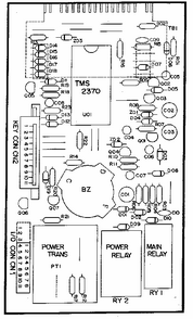 Power And Control Circuit Board Diagram and Parts List for 7218821980  Kenmore Microwave