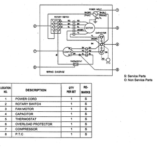 Wiring Diagram Diagram and Parts List for LW-C1214CL  LG Air Conditioner