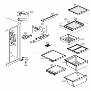 Refrigerator Compartment Diagram and Parts List for 51376 ATICSER LG Refrigerator