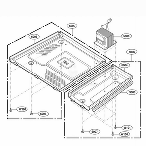 Base Plate Parts Diagram and Parts List for HMB405 CSBEBSU LG Wall Oven
