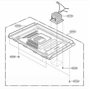 Base Plate Parts Diagram and Parts List for MS2344B TWHQNAD LG Range
