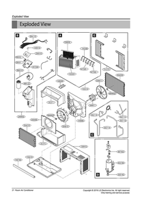 Diagram 1 Diagram and Parts List for W4NC05SNEAH AT1AHDS LG Air Conditioner