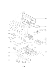 Top Cover Parts Diagram and Parts List for WT5680HWA  LG Washer
