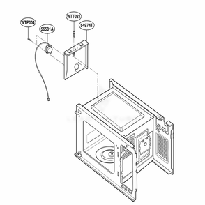Sensor Parts Diagram and Parts List for KCMS1555RWH CW1EKAD LG Wall Oven