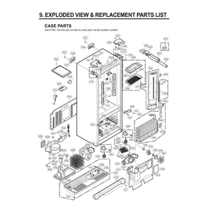 Section 6 Diagram and Parts List for LFX25971SW ASWCLGA LG Refrigerator