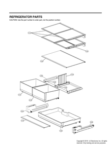 Refrigerator Parts Diagram and Parts List for GR-J248MSYM ASTCNA0 LG Refrigerator