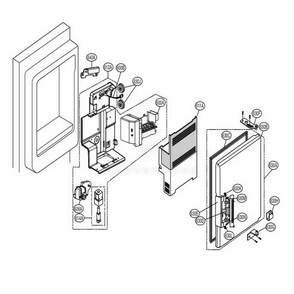 Ice Maker And Ice Bin Parts Diagram and Parts List for 71083 AST6SER LG Refrigerator