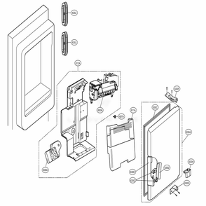 Ice Maker And Ice Bin Parts Diagram and Parts List for LMXS30776S ASTCNA4 LG Refrigerator