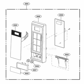 Controller Parts Diagram and Parts List for LCS1114SB CBKEBBY LG Range