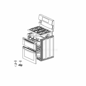 Main Diagram and Parts List for 76033 FSTESEA LG Range