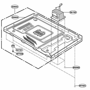 Base Plate Parts Diagram and Parts List for JES1133WD CMWEGEU LG Wall Oven