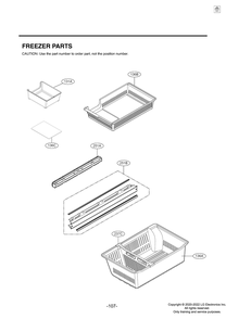Freezer Parts Diagram and Parts List for GR-L28ANSYX ASTCNA2 LG Refrigerator