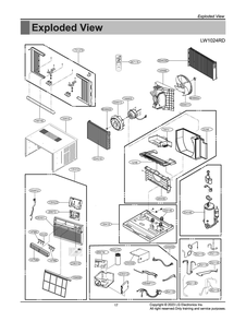 Diagram 1 Diagram and Parts List for LW1024RD AT1AYOW LG Air Conditioner