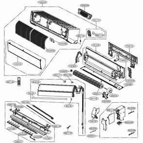 Main Diagram and Parts List for LAN120HSV4 AMRBEUS LG Air Conditioner