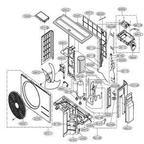 Outdoor Unit Diagram and Parts List for LSU122HSV AWHBEUS LG Air Conditioner