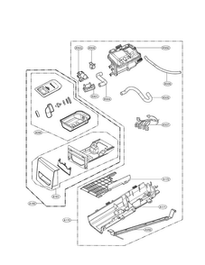 Panel Drawer Assembly And Guide Assembly Parts Diagram and Parts List for DLEX4070V  LG Dryer