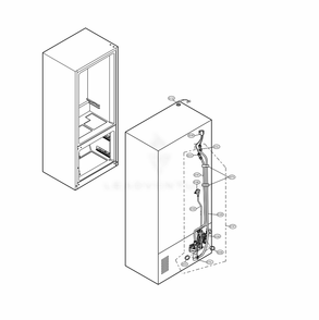 Valve And Water Tube Parts Diagram and Parts List for LRFVC2406D ASBCNA0 LG Refrigerator
