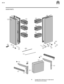 Door Parts Diagram and Parts List for GV-B218FSNB ASTCNA0 LG Refrigerator