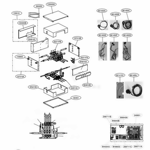 Main Diagram and Parts List for PRHR033A ANCXLUS LG Air Conditioner