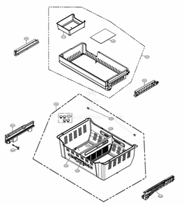 Freezer Parts Diagram and Parts List for LRMDC2306D ASBCNA0 LG Refrigerator