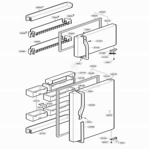 Door Parts Diagram and Parts List for 66915 AWBCSCB LG Refrigerator