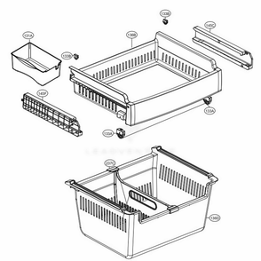 Freezer Parts Diagram and Parts List for LFCS22520D ASBCNA3 LG Refrigerator