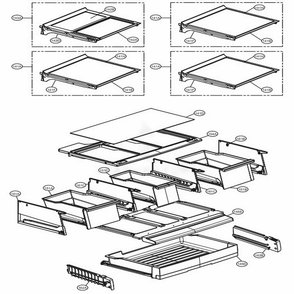 Refrigerator Parts Diagram and Parts List for LFX29927ST ASTCNA0 LG Refrigerator
