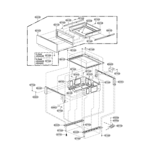 Drawer Diagram and Parts List for LRE30453SW 00 LG Range