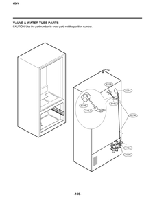 Valve And Water Tube Parts Diagram and Parts List for GR-L28ANSXM ASTCNA8 LG Refrigerator