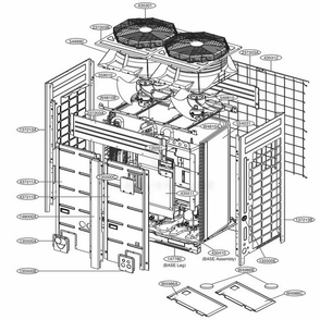 Main 2 Diagram and Parts List for ARUN169BTE4 AWGBLUS LG Air Conditioner