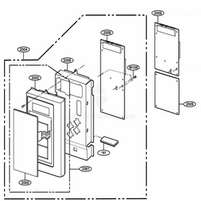 Controller Parts Diagram and Parts List for MMV5165AAW CW1EMTG LG Wall Oven