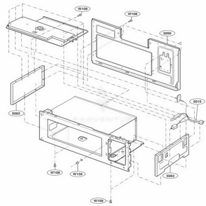 Interior Parts 2 Diagram and Parts List for KHMC107EBL AB1EKAD LG Wall Oven