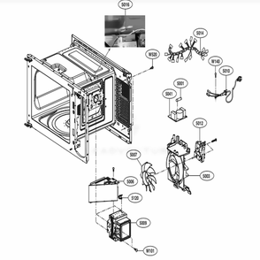 Interior Parts Diagram and Parts List for LMC0975SB CB1ELNA LG Wall Oven