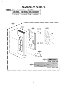 Controller Parts 2 Diagram and Parts List for JVM6175YKFS CFSEGEU LG Microwave Oven Combo