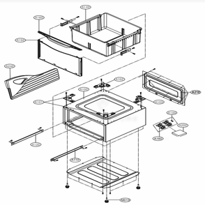 Main Diagram and Parts List for WDP5W ABWEEUS LG Washer