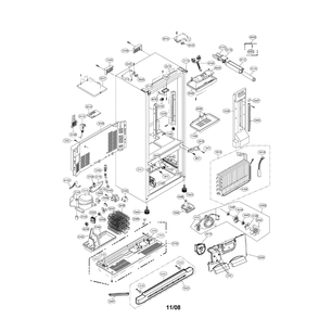 Case Diagram and Parts List for LFX23961SW 00 LG Refrigerator