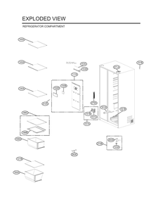 Refrigerator Compartment Diagram and Parts List for GC-B257SFZL APYCNA0 LG Refrigerator
