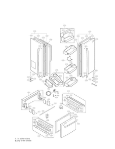 Door Parts Diagram and Parts List for LFX21980ST 01 LG Refrigerator