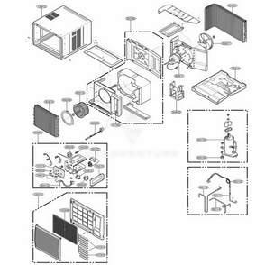 Part Location Diagram of 4758AR7264B LG LOUVER,HORIZONTAL