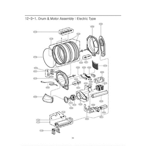 Section 3 Diagram and Parts List for DLE0332W ABWEEUS LG Dryer
