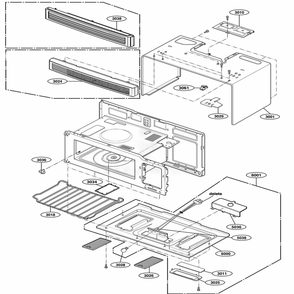 Oven Cavity Parts Diagram and Parts List for JVM1540DMWW CWHEGEU LG Range