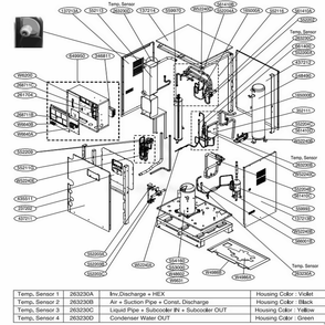 Main Diagram and Parts List for ARWN100LA2 EWGBLEU LG Air Conditioner