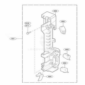 Latch Board Parts Diagram and Parts List for MV1526B ABKESEG LG Wall Oven